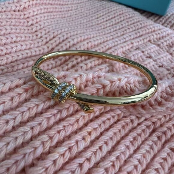 Tiffany Knot Gold Diamond Bracelet